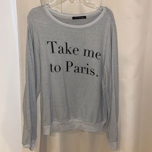 Wildfox grey Paris sweater